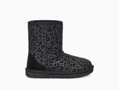 UGG Classic II Glitter Leopard Toddlers Boots Black - AU 734BN